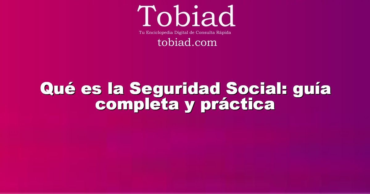  Qué es la Seguridad Social: guía completa y práctica