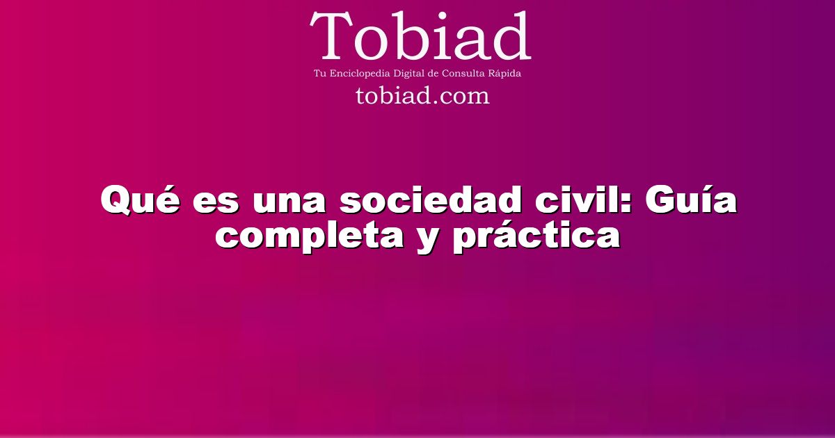  Qué es una sociedad civil: Guía completa y práctica